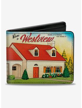 Plus Size Marvel Wandavision House Welcome To Westview Bifold Wallet, , hi-res