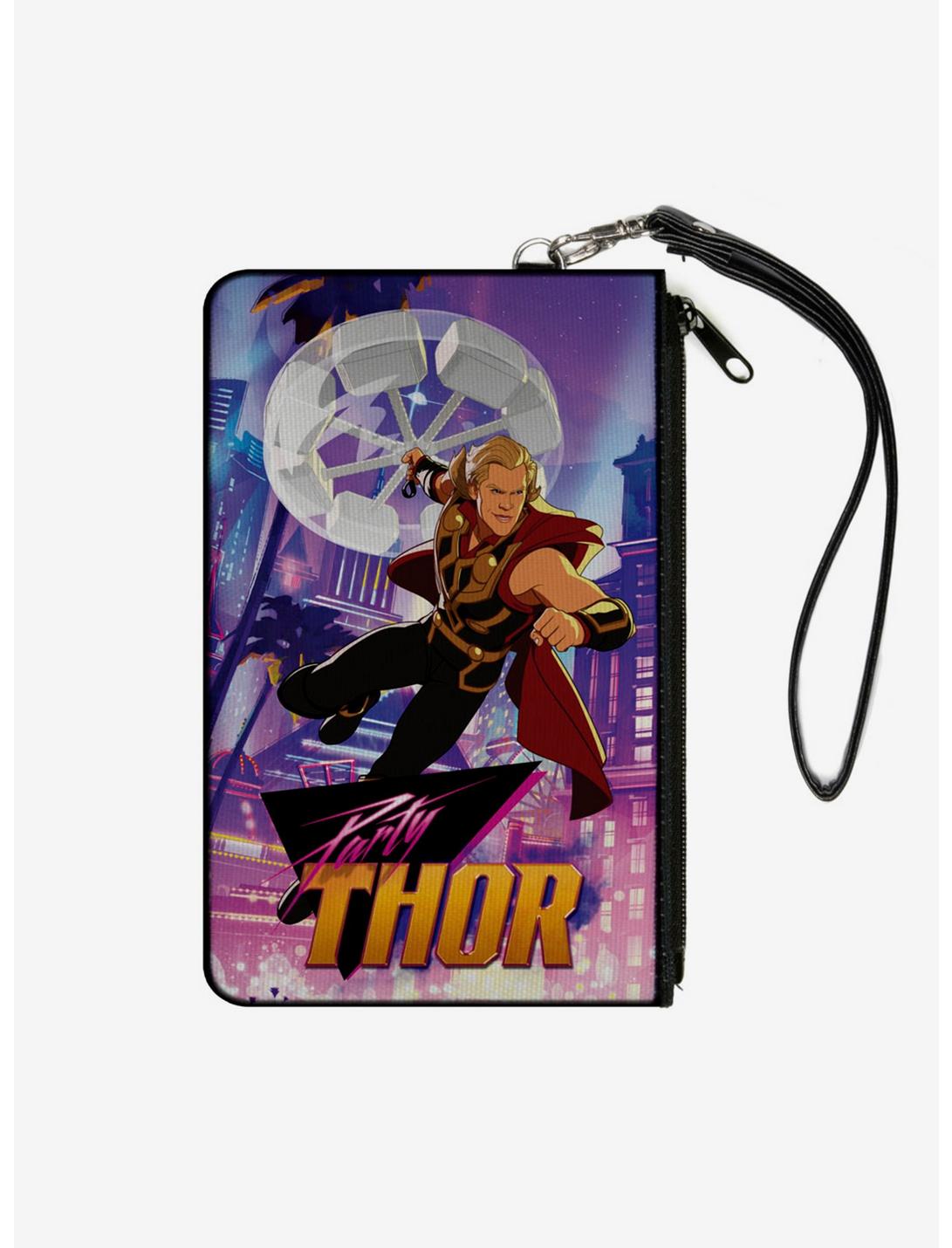 Marvel What If...? Party Thor Spinning Hammer Canvas Clutch Wallet, , hi-res