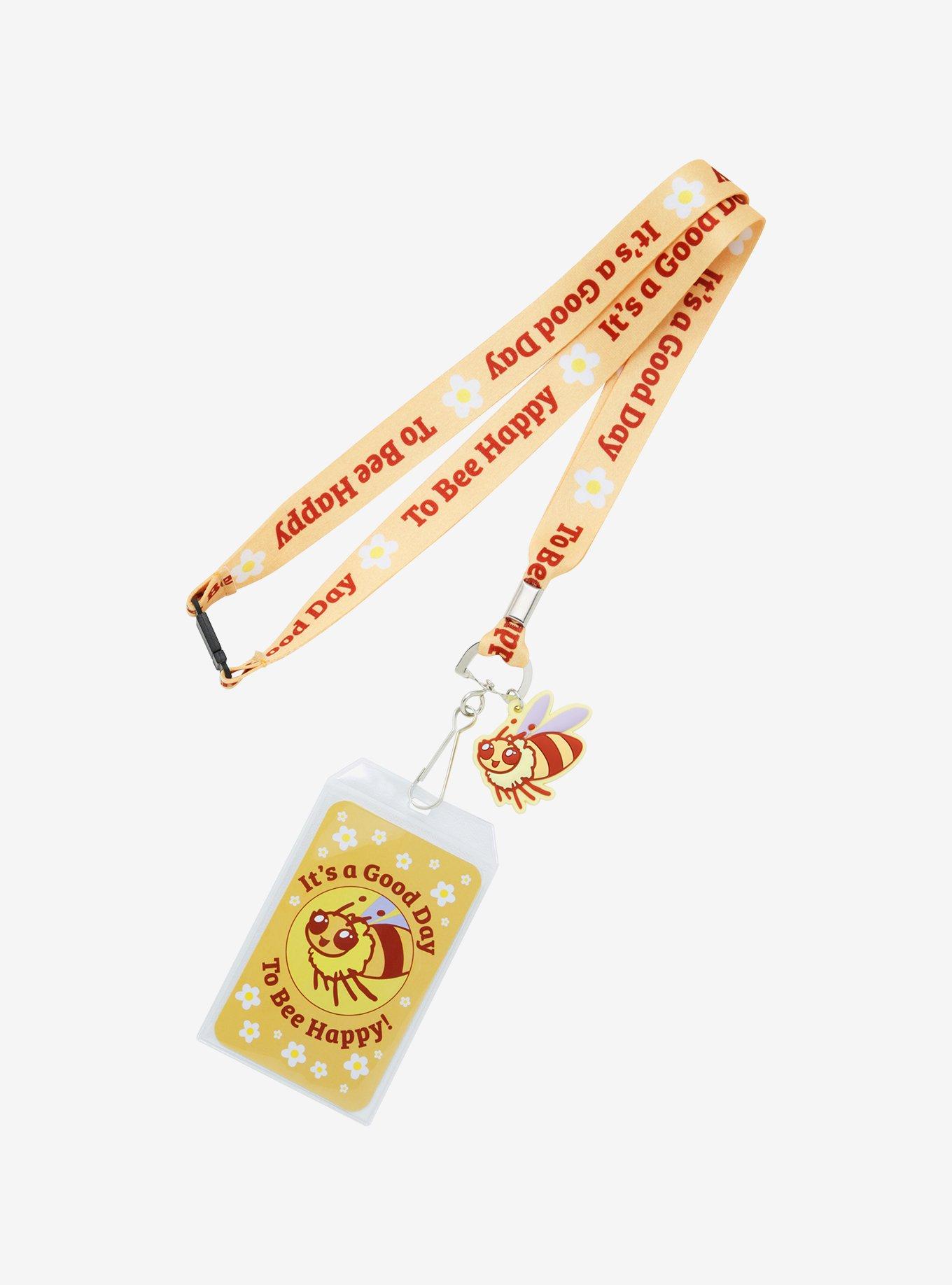 Bee Happy Bumbleebee Lanyard, , hi-res