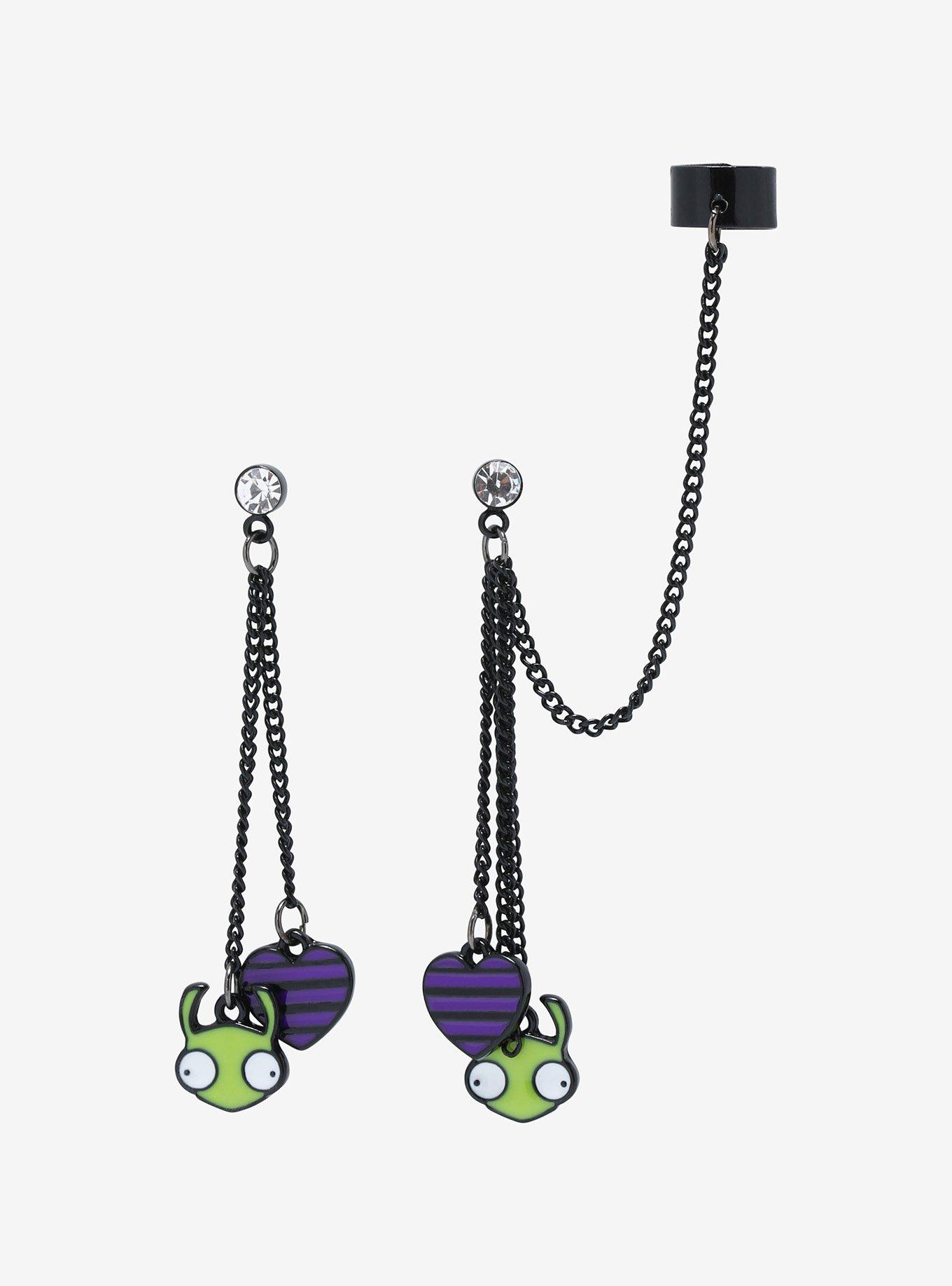 Invader Zim GIR Cuff Earrings, , hi-res