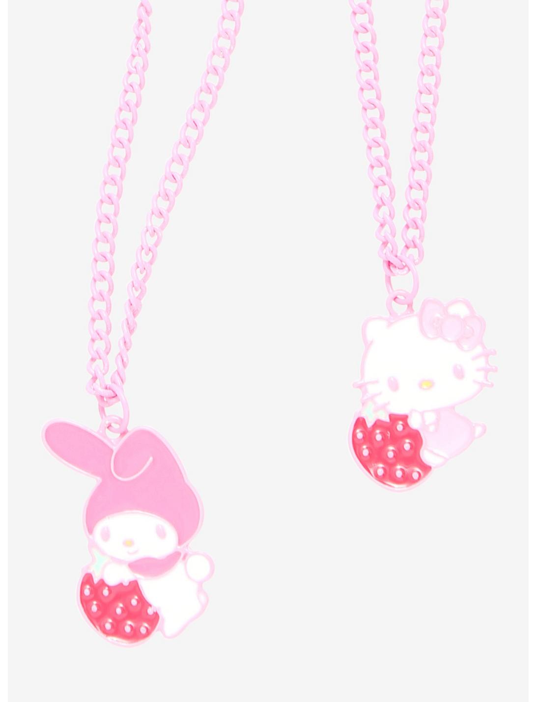 Hello Kitty & My Melody Strawberry Best Friend Necklace Set, , hi-res