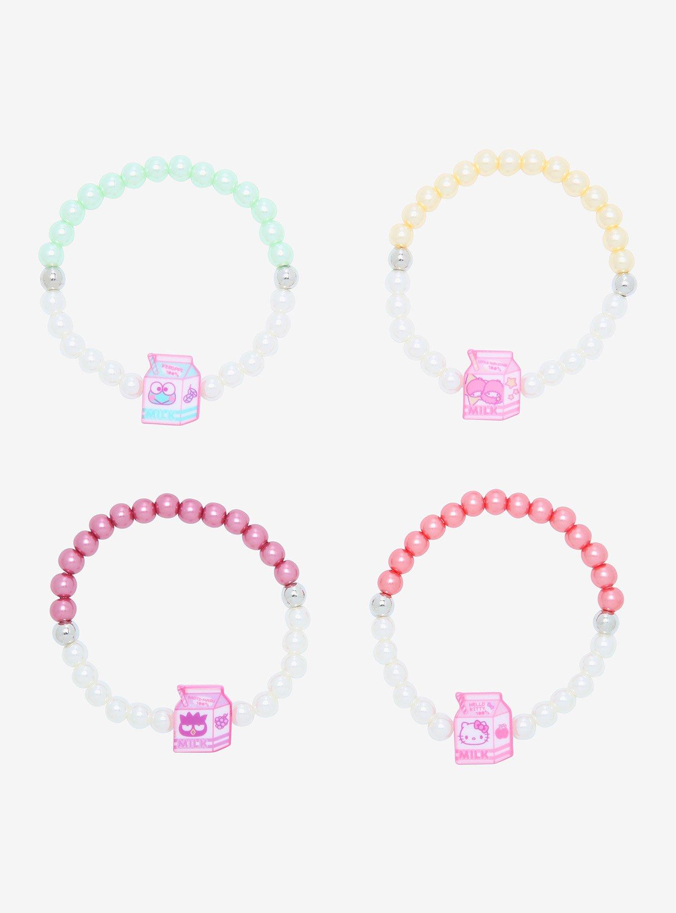 Hello Kitty Faux Pearl Charm Bracelet