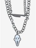 Scream Ghost Face Knife Chain Necklace, , hi-res