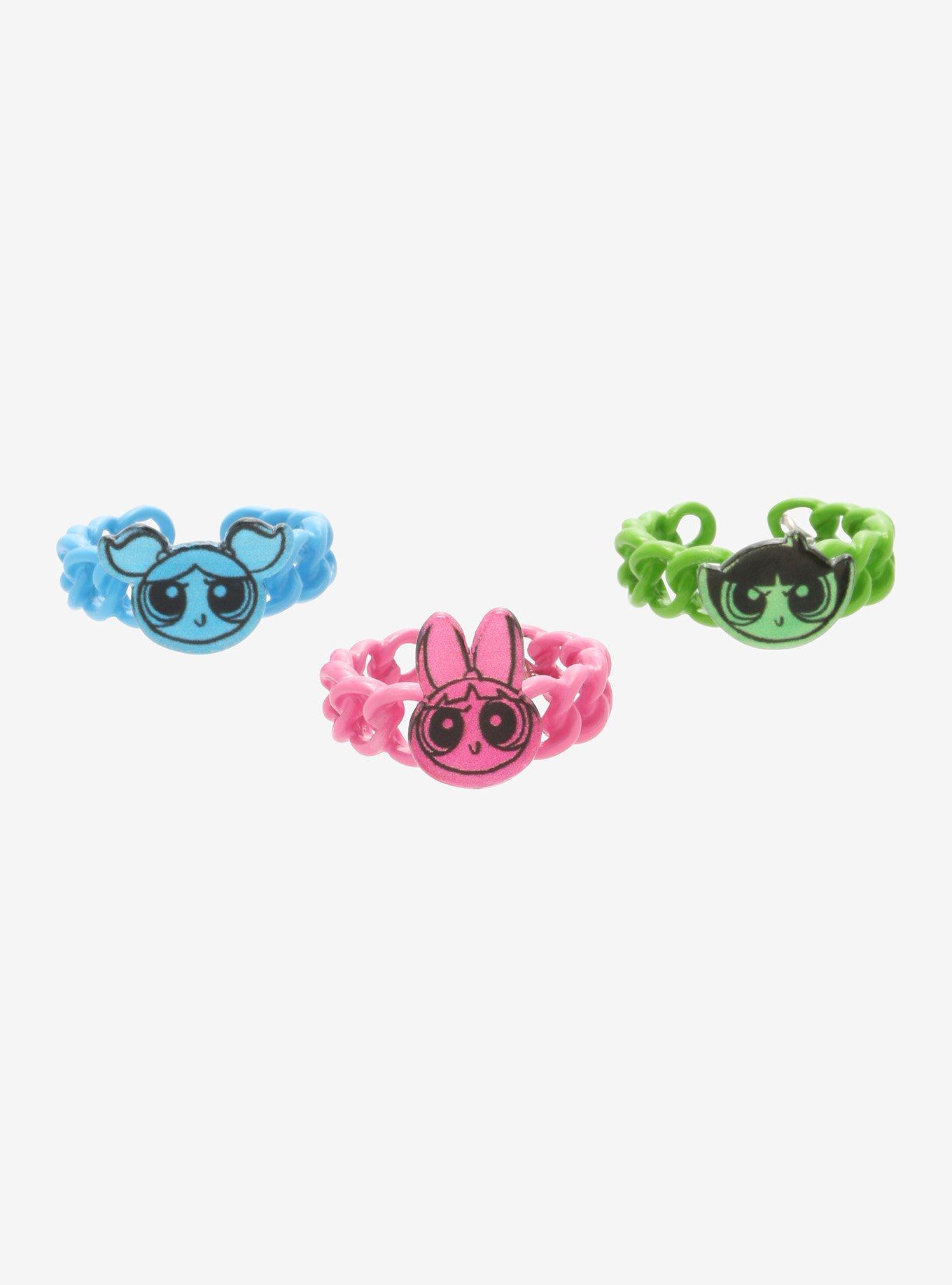 The Powerpuff Girls Chainlink Ring Set, , hi-res