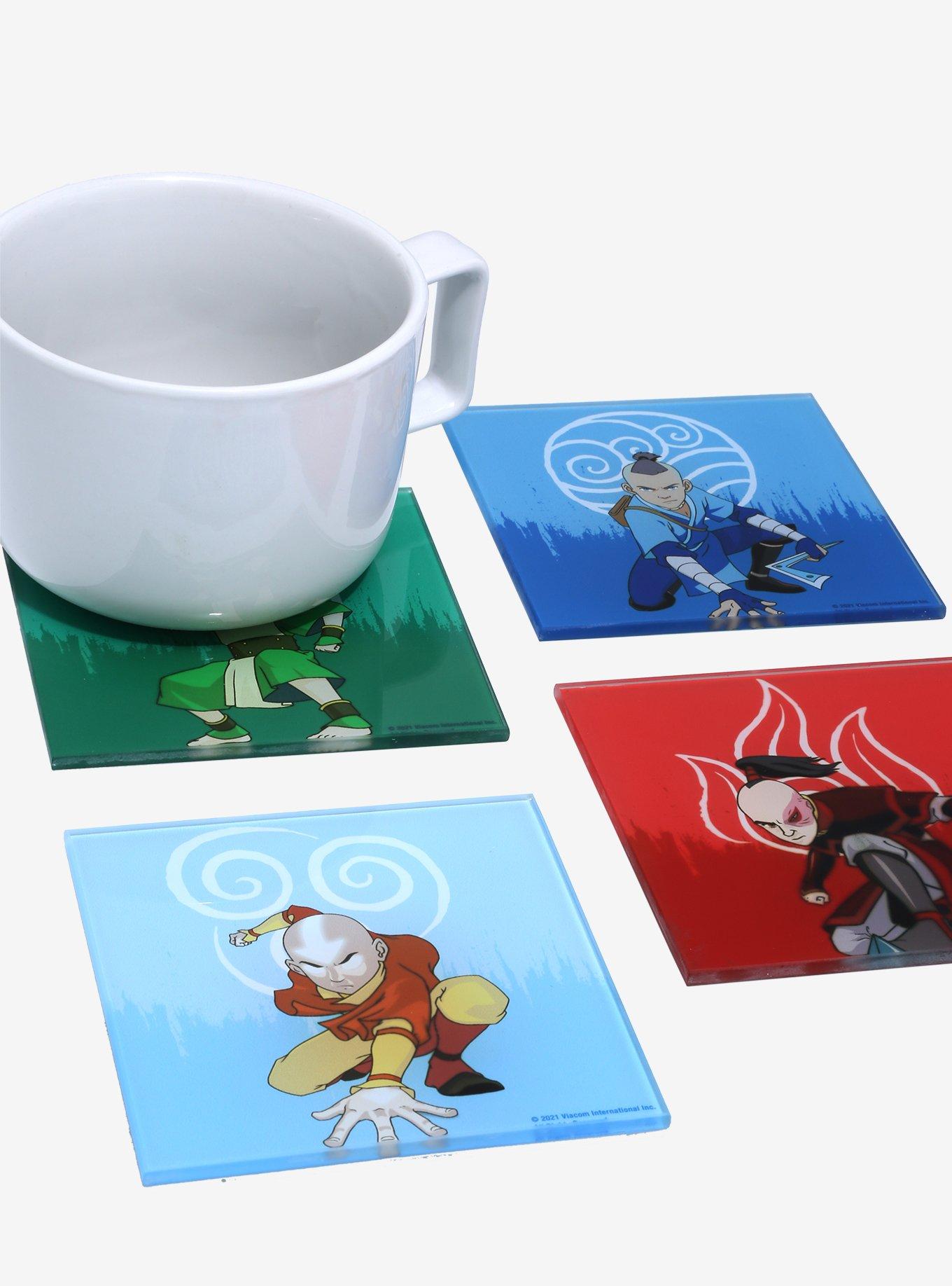 Avatar: The Last Airbender Bending Arts Glass Coaster Set, , hi-res