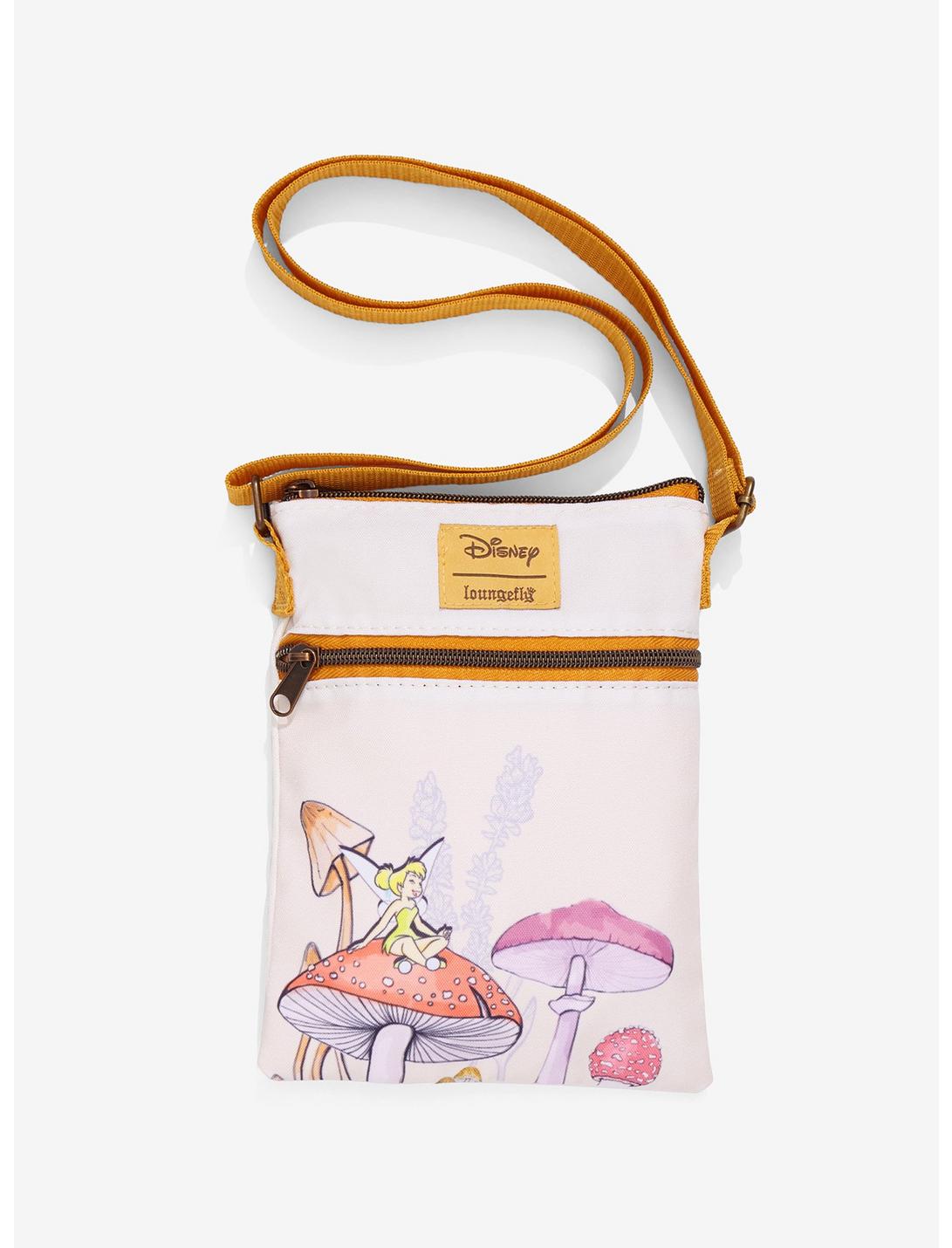 Loungefly Disney Peter Pan Tinker Bell Mushrooms Passport Crossbody Bag, , hi-res