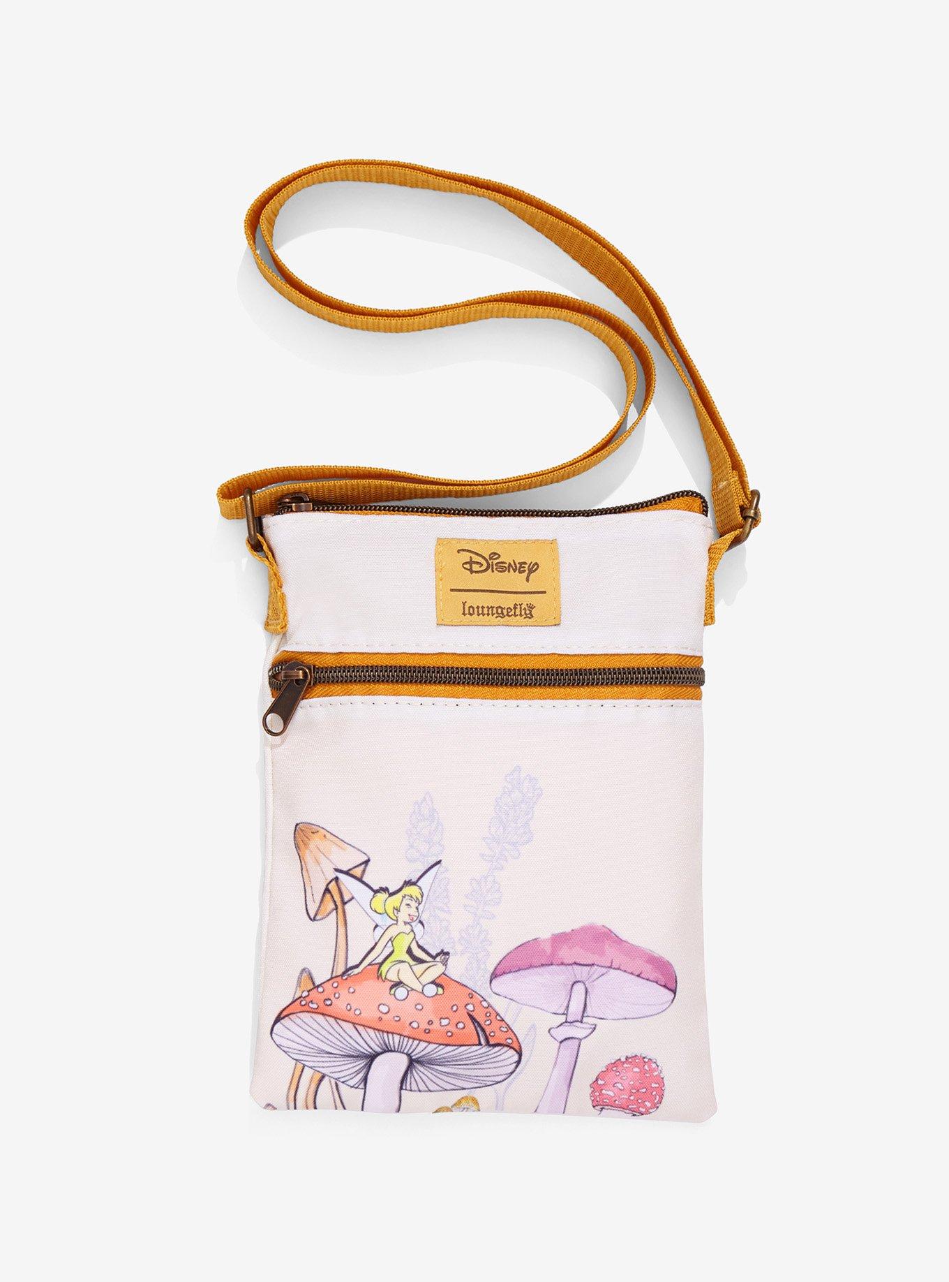 Loungefly Disney Peter Pan Tinker Bell Mushrooms Passport Crossbody Bag, , hi-res