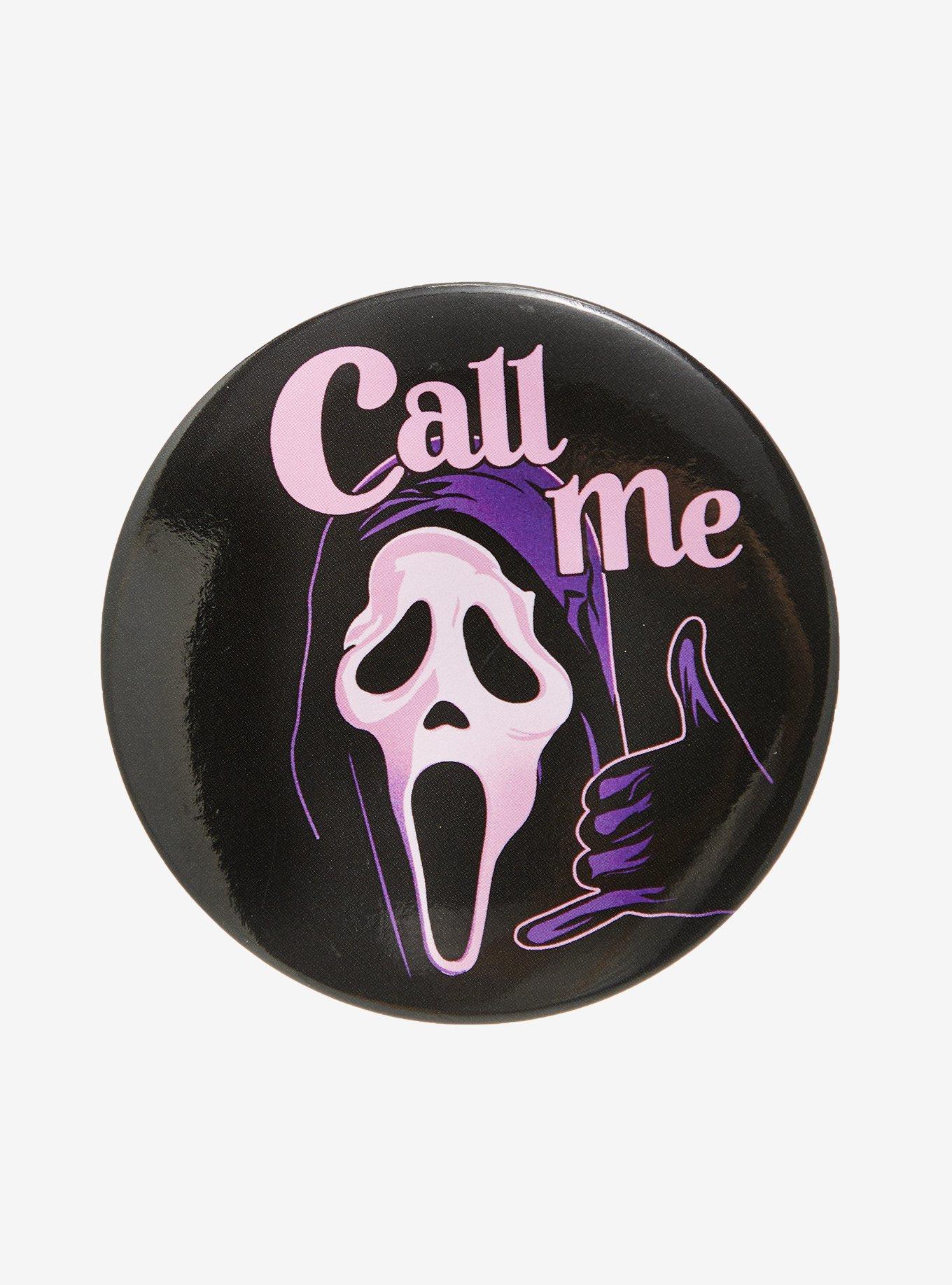 Scream Ghost Face Call Me 3 Inch Button, , hi-res