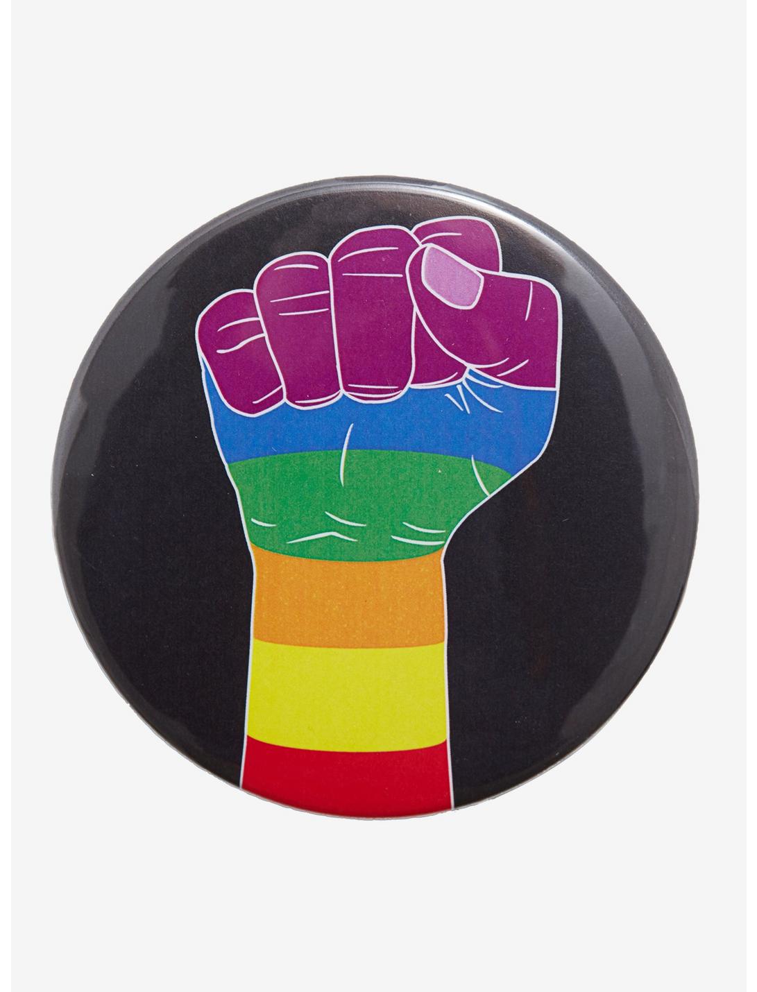 Pride Raised Power Fist Button, , hi-res