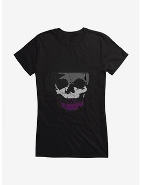 iCreate Pride Asexual Flag Skull With Headphones T-Shirt, , hi-res