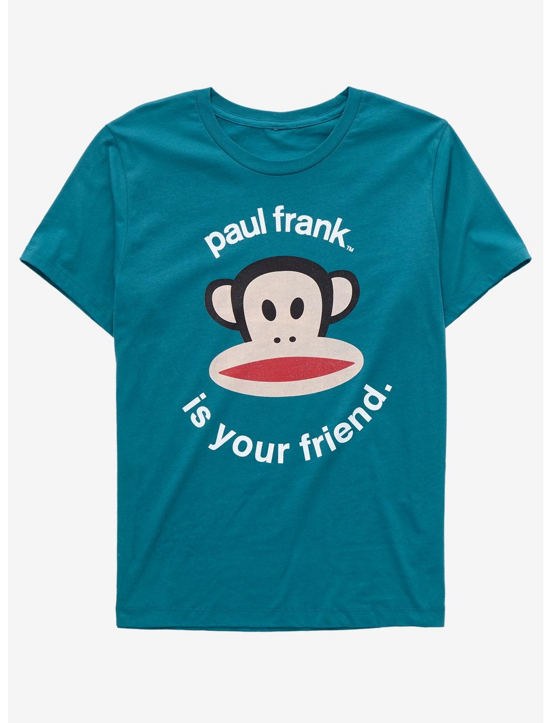 Paul Frank Julius the Monkey Paul Frank is Your Friend Women's T-Shirt - BoxLunch Exclusive, TEAL, hi-res