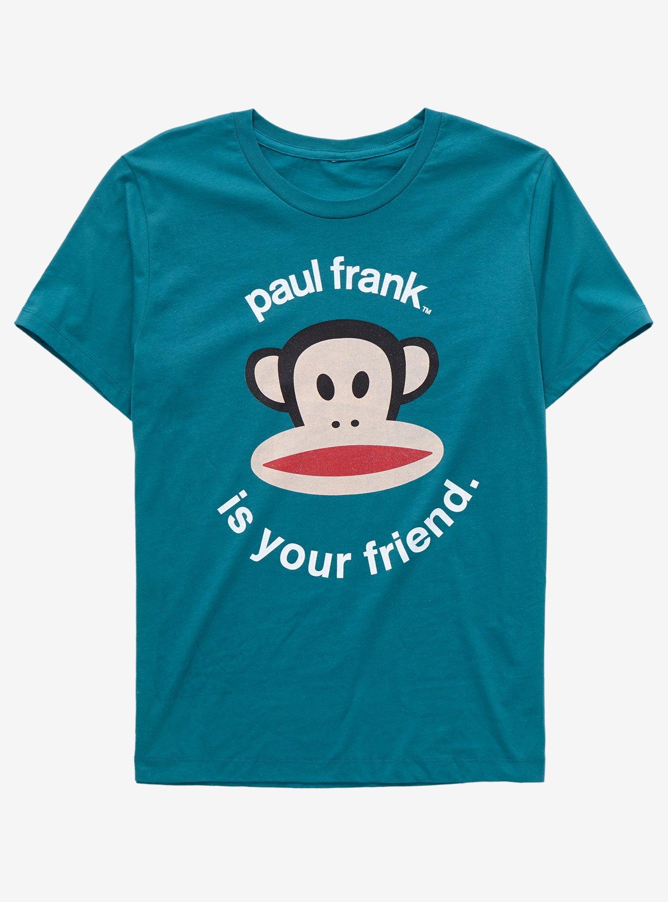 Paul Frank Julius the Monkey Paul Frank is Your Friend Women's T-Shirt - BoxLunch Exclusive, TEAL, hi-res