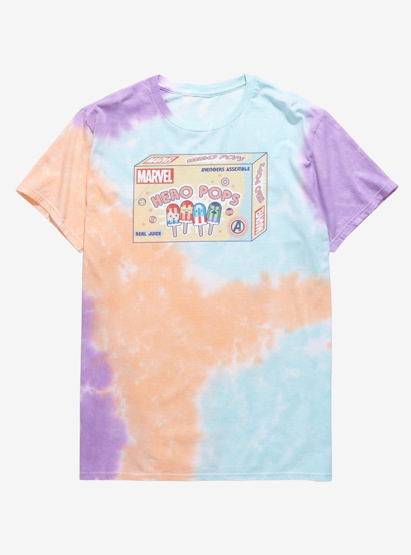 Marvel Hero Popsicles Women's Tie-Dye T-Shirt - BoxLunch Exclusive, TIE DYE, hi-res