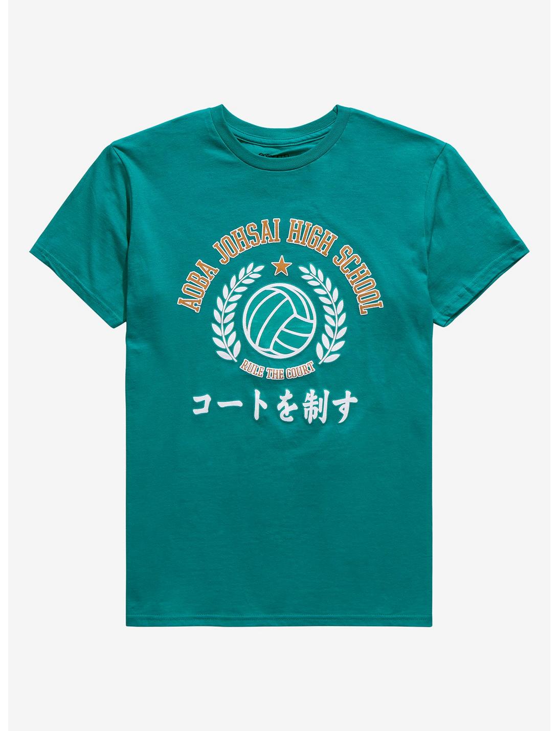 Haikyu!! Aoba Johsai High School Volleyball Crest Women's T-Shirt - BoxLunch Exclusive, MINT, hi-res