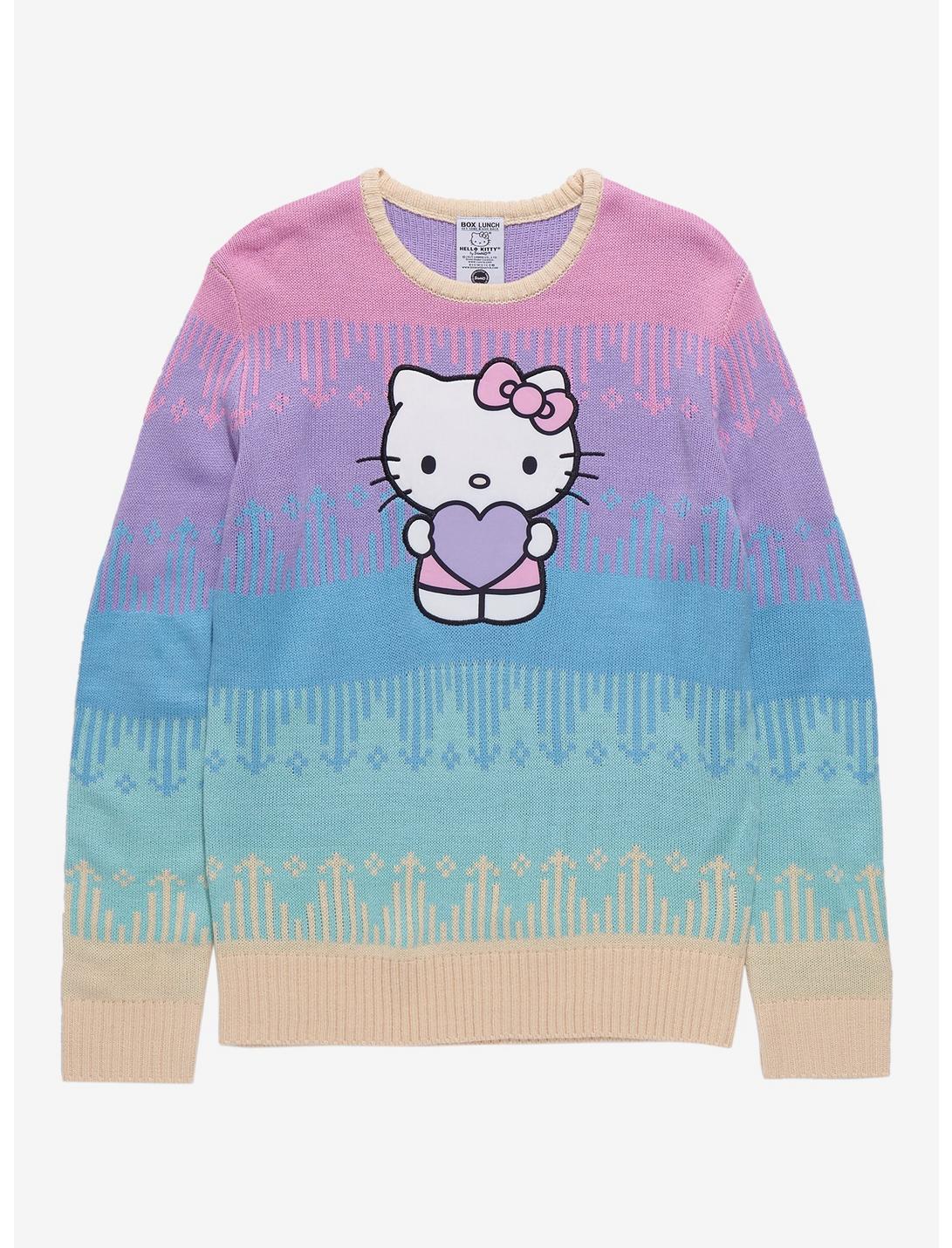 Sanrio Hello Kitty Heart Stripe Holiday Sweater - BoxLunch Exclusive, MULTI, hi-res