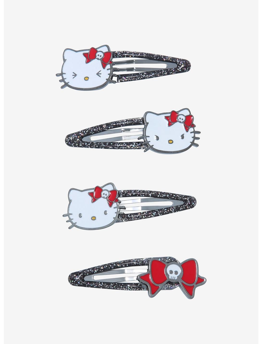 Hello Kitty Punk Glitter Hair Clip Set, , hi-res