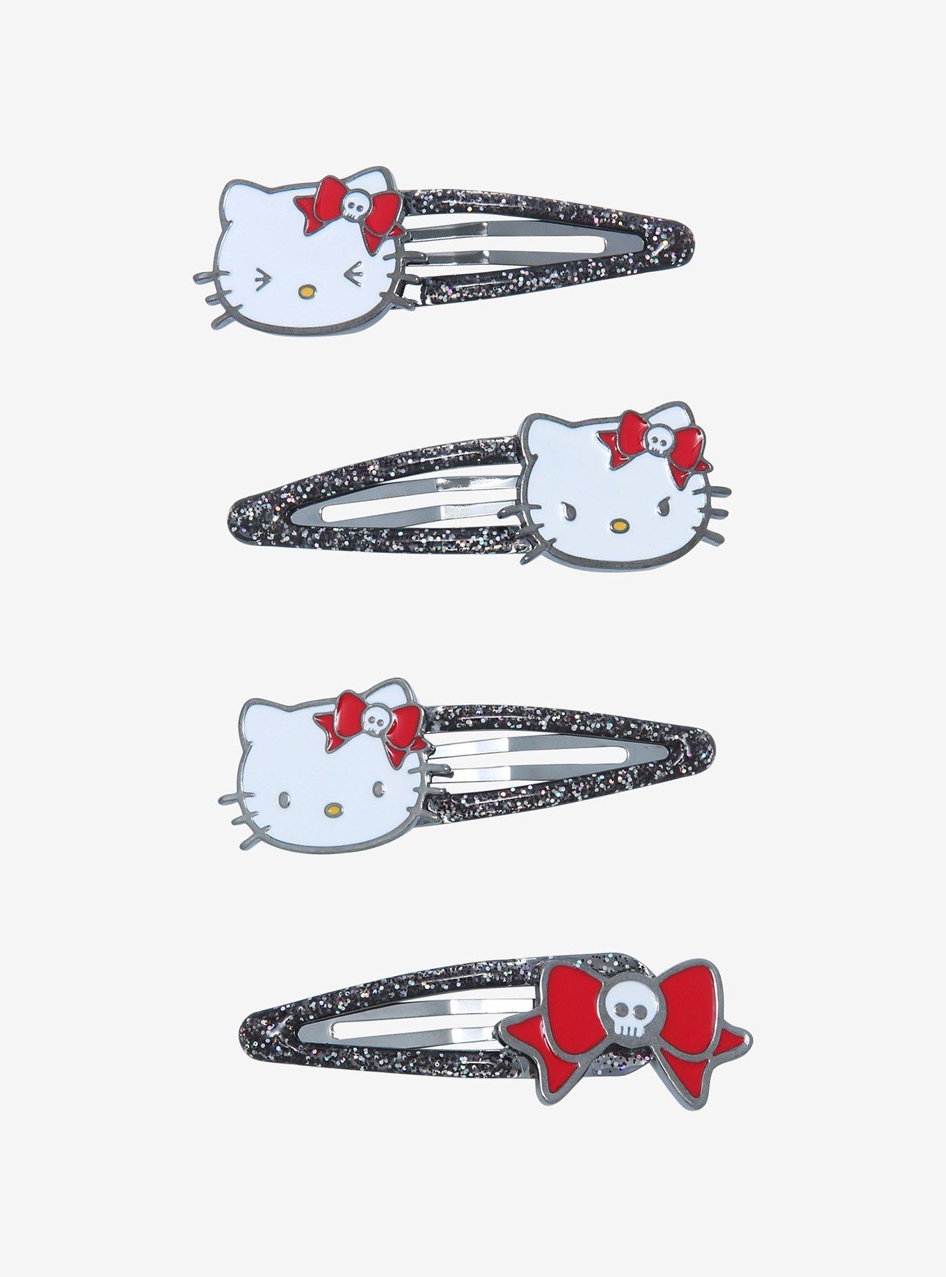 Hello Kitty Punk Glitter Hair Clip Set | Hot Topic
