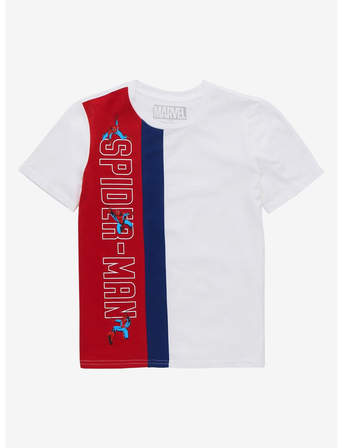 Marvel Spider-Man Color Block Youth T-Shirt - BoxLunch Exclusive, MULTI, hi-res