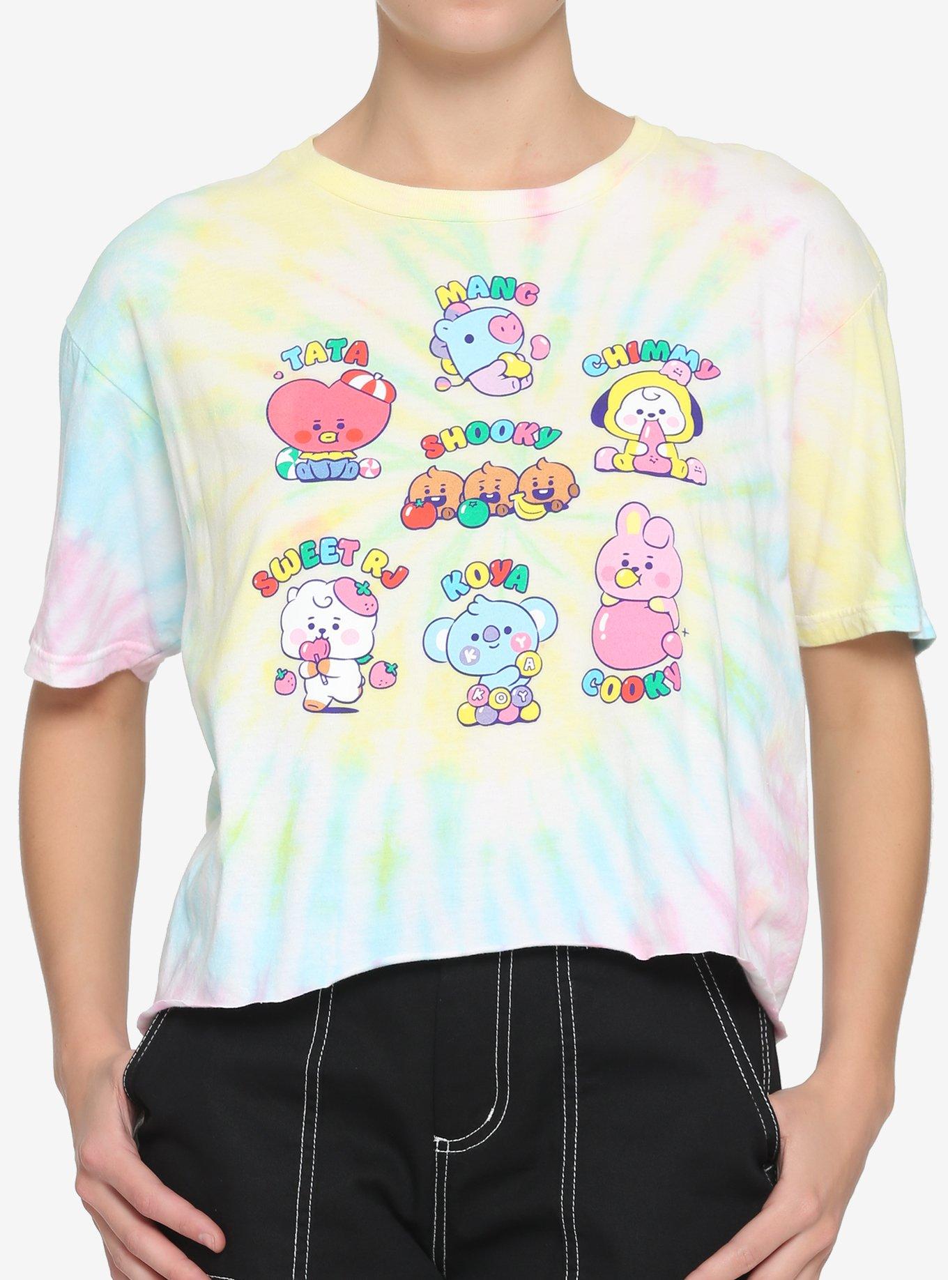 BT21 Jelly Candy Tie-Dye Girls Crop T-Shirt Plus Size, MULTI, hi-res