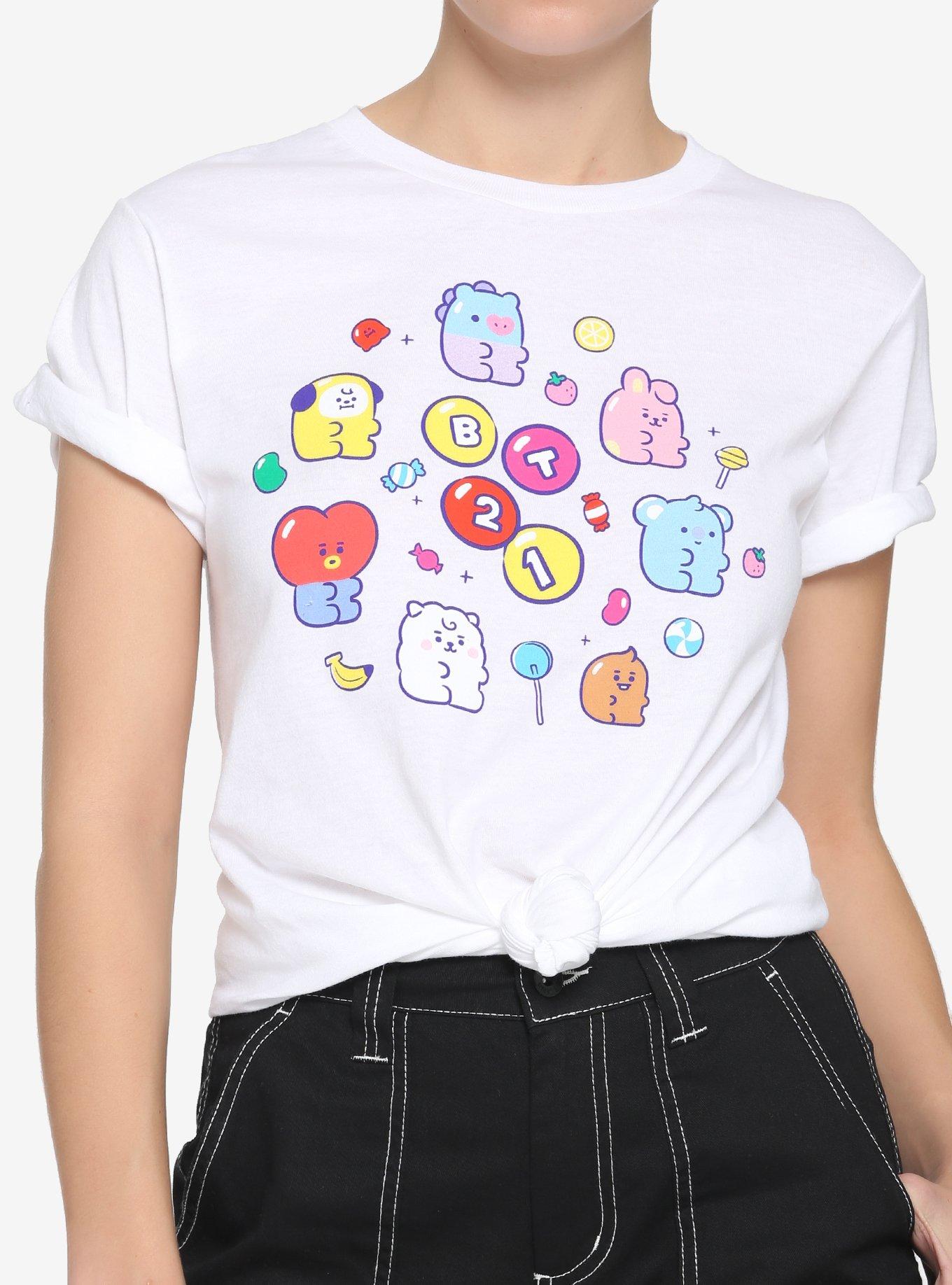 BT21 Jelly Candy Character Boyfriend Fit Girls T-Shirt, MULTI, hi-res