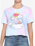 BT21 Pastel Dream Cloud Tie-Dye Crop Girls T-Shirt, MULTI, hi-res