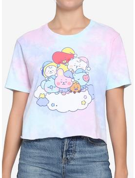 BT21 Pastel Dream Cloud Tie-Dye Crop Girls T-Shirt, , hi-res