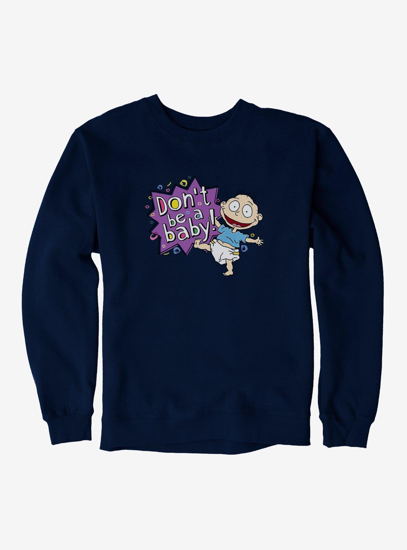 Rugrats Tommy Don't Be A Baby Sweatshirt, NAVY, hi-res