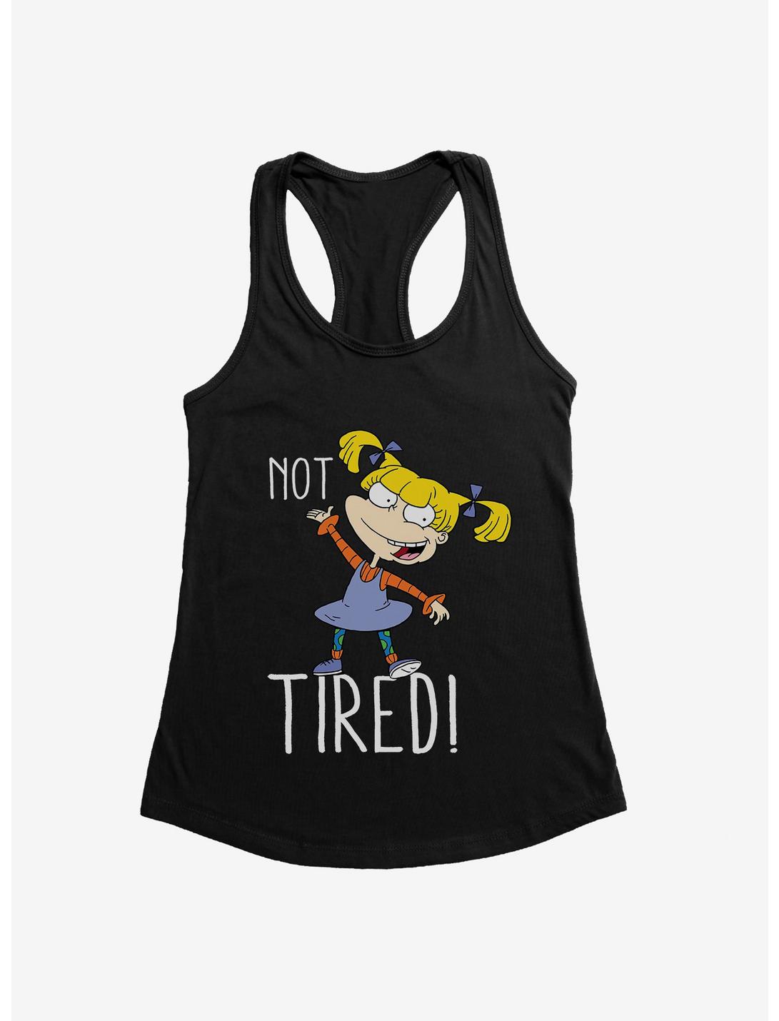 Rugrats Angelica Not Tired Womens Tank Top, BLACK, hi-res