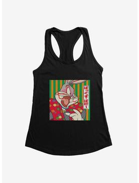 Looney Tunes Bug Bunny Mouth Open Japanese Text Girls Tank, , hi-res