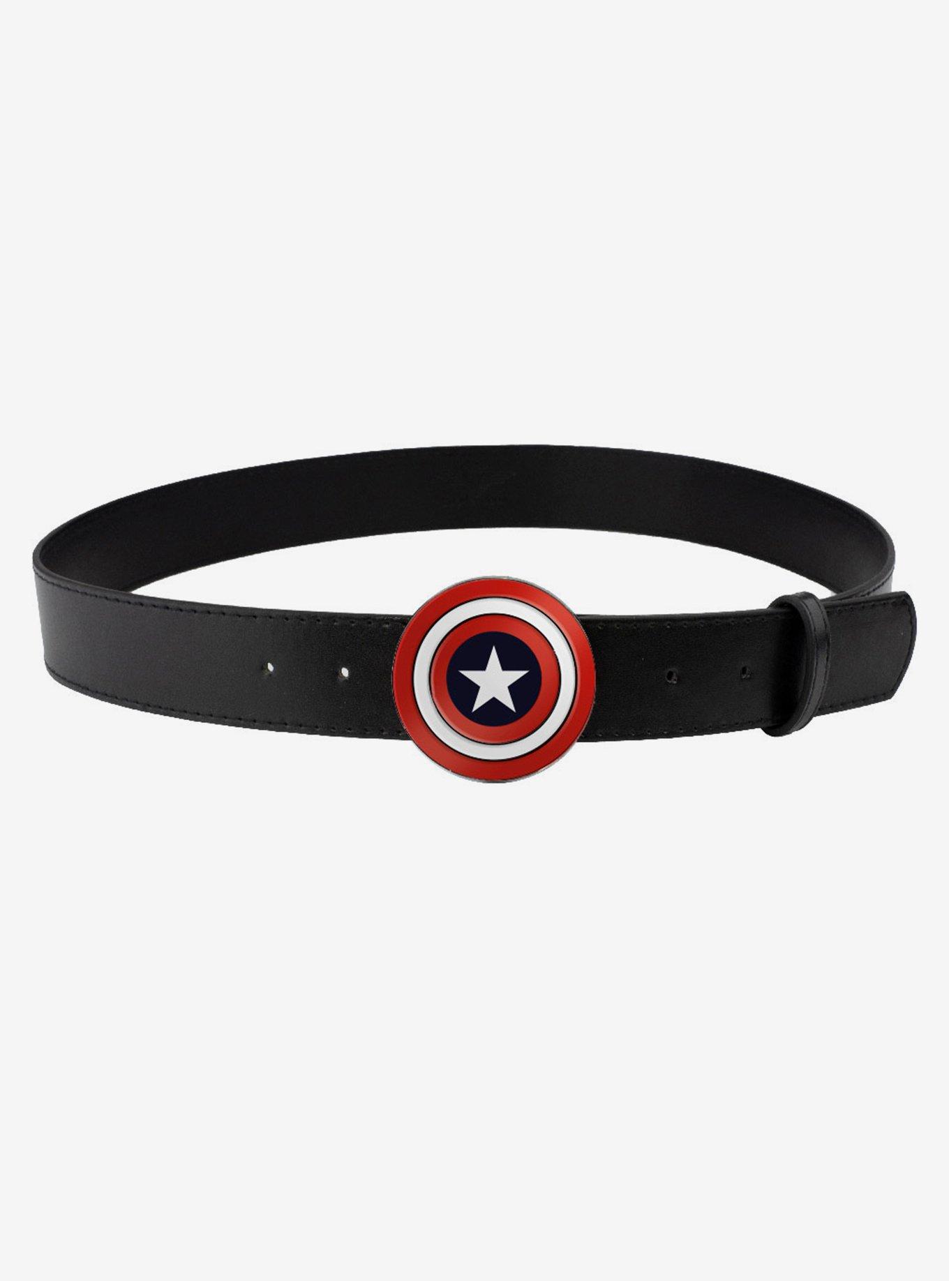 Marvel Captain America Enamel Shield Belt, BLACK, hi-res