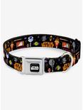 Star Wars Festive Candy Icons Seatbelt Dog Collar, BLACK, hi-res