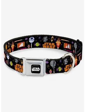 Star Wars Festive Candy Icons Seatbelt Dog Collar, , hi-res