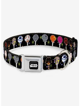Star Wars Festive Lollipop Icons Seatbelt Dog Collar, , hi-res