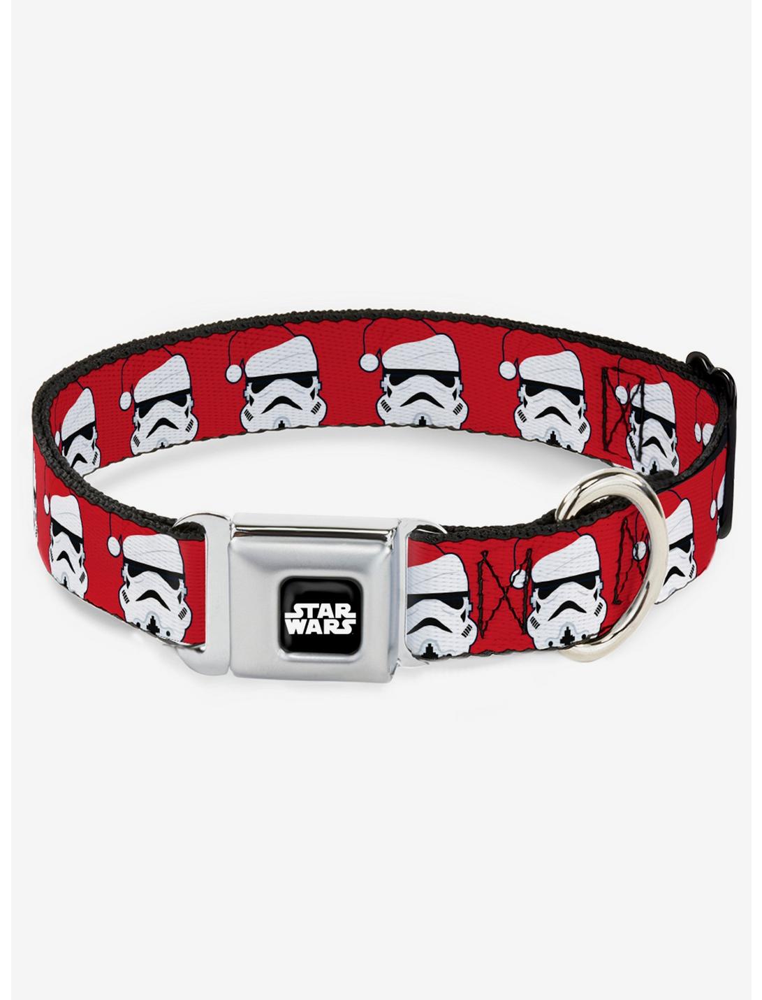 Star Wars Stormtrooper Santa Claus Seatbelt Dog Collar, RED, hi-res