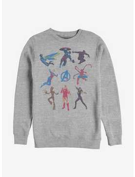 Marvel Avengers Character Collage Crew Sweatshirt, , hi-res