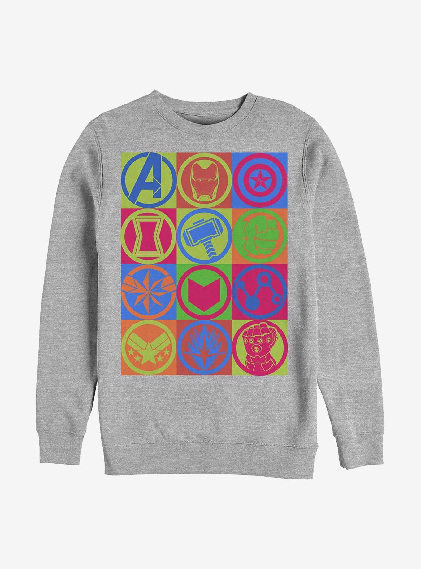 Marvel Avengers Endgame Icons Crew Sweatshirt, , hi-res