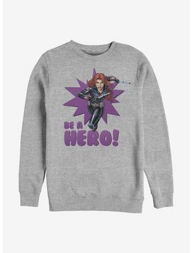 Marvel Black Widow Be A Hero Crew Sweatshirt, , hi-res