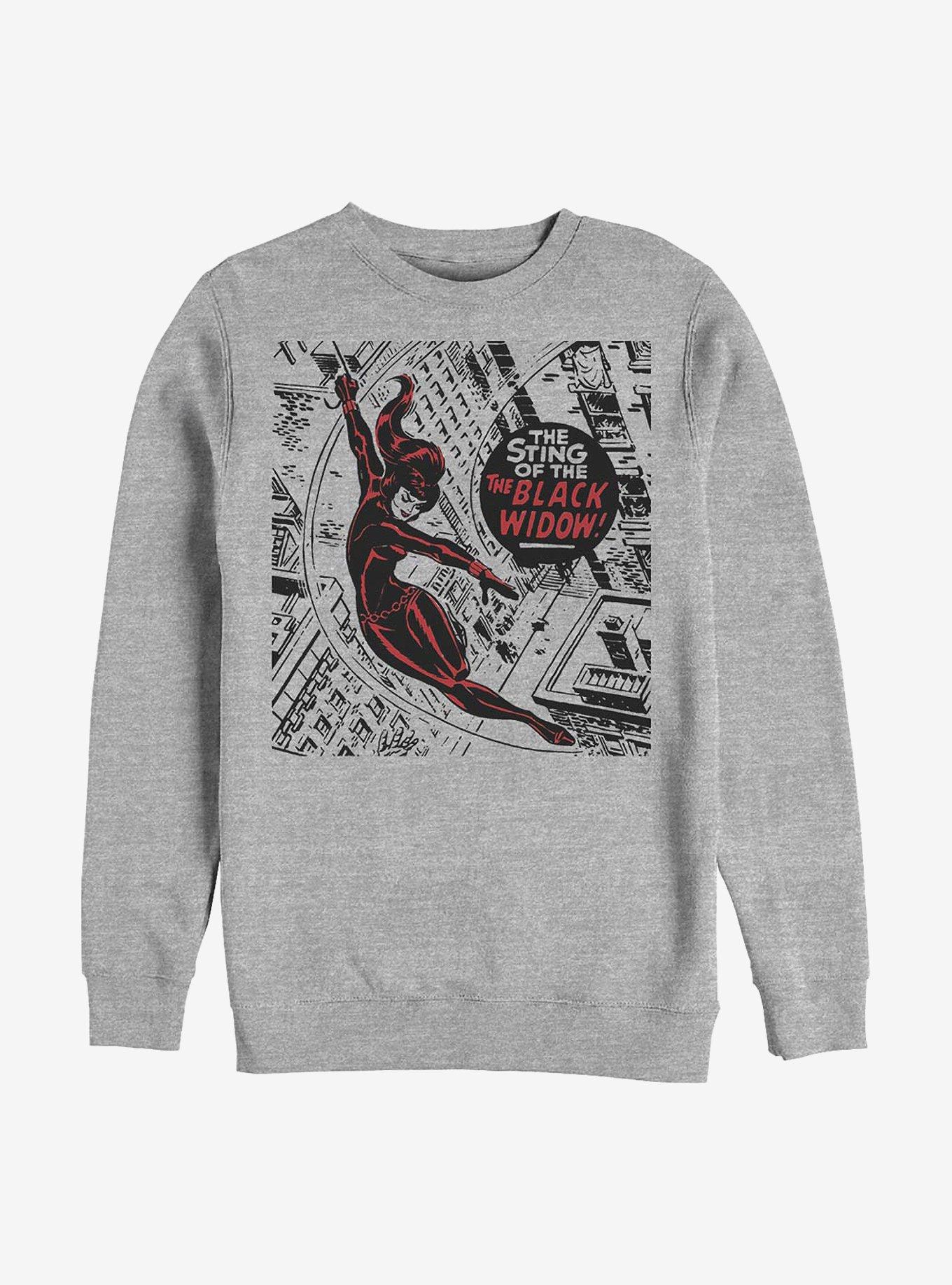 Marvel Black Widow City Crew Sweatshirt, ATH HTR, hi-res