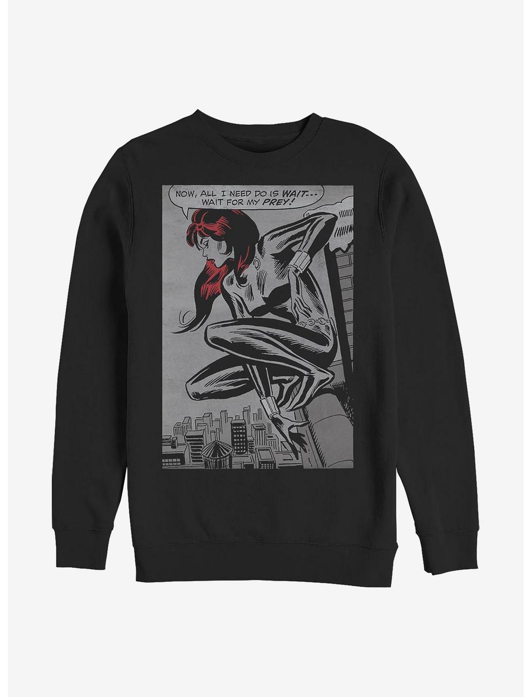 Marvel Black Widow Free Prey Crew Sweatshirt, BLACK, hi-res