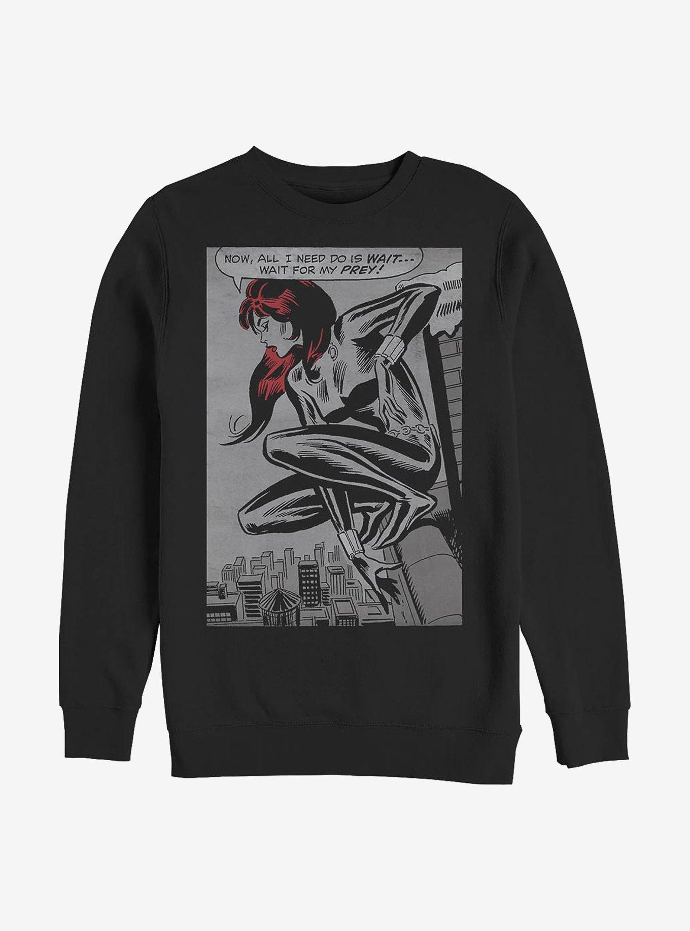 Marvel Black Widow Free Prey Crew Sweatshirt, BLACK, hi-res