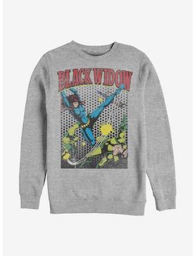 Marvel Black Widow Kick That Gun Crew Sweatshirt, ATH HTR, hi-res