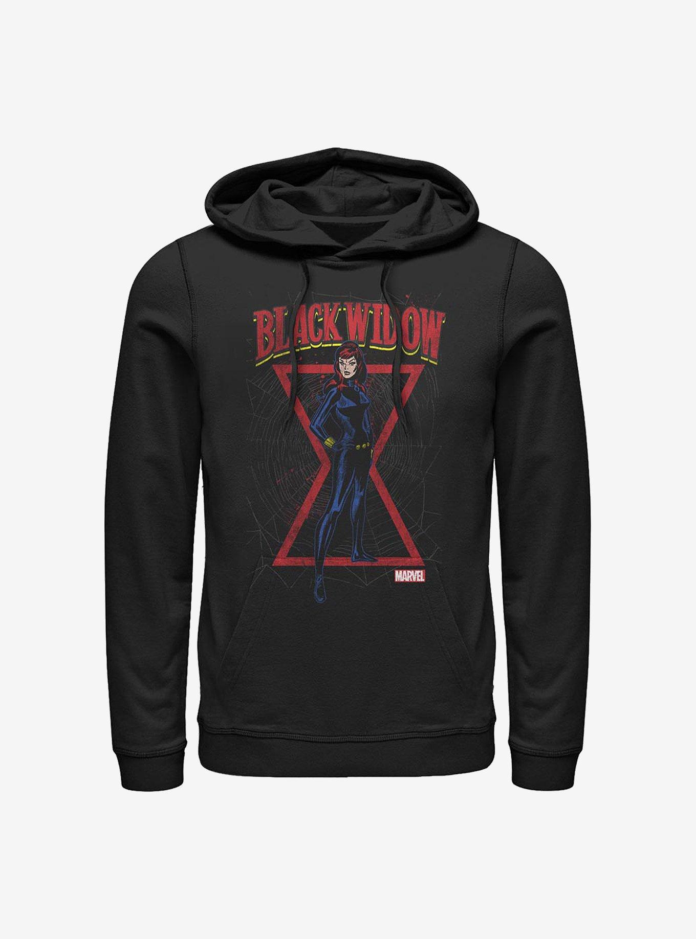 Marvel Black Widow Black Web Hoodie, , hi-res