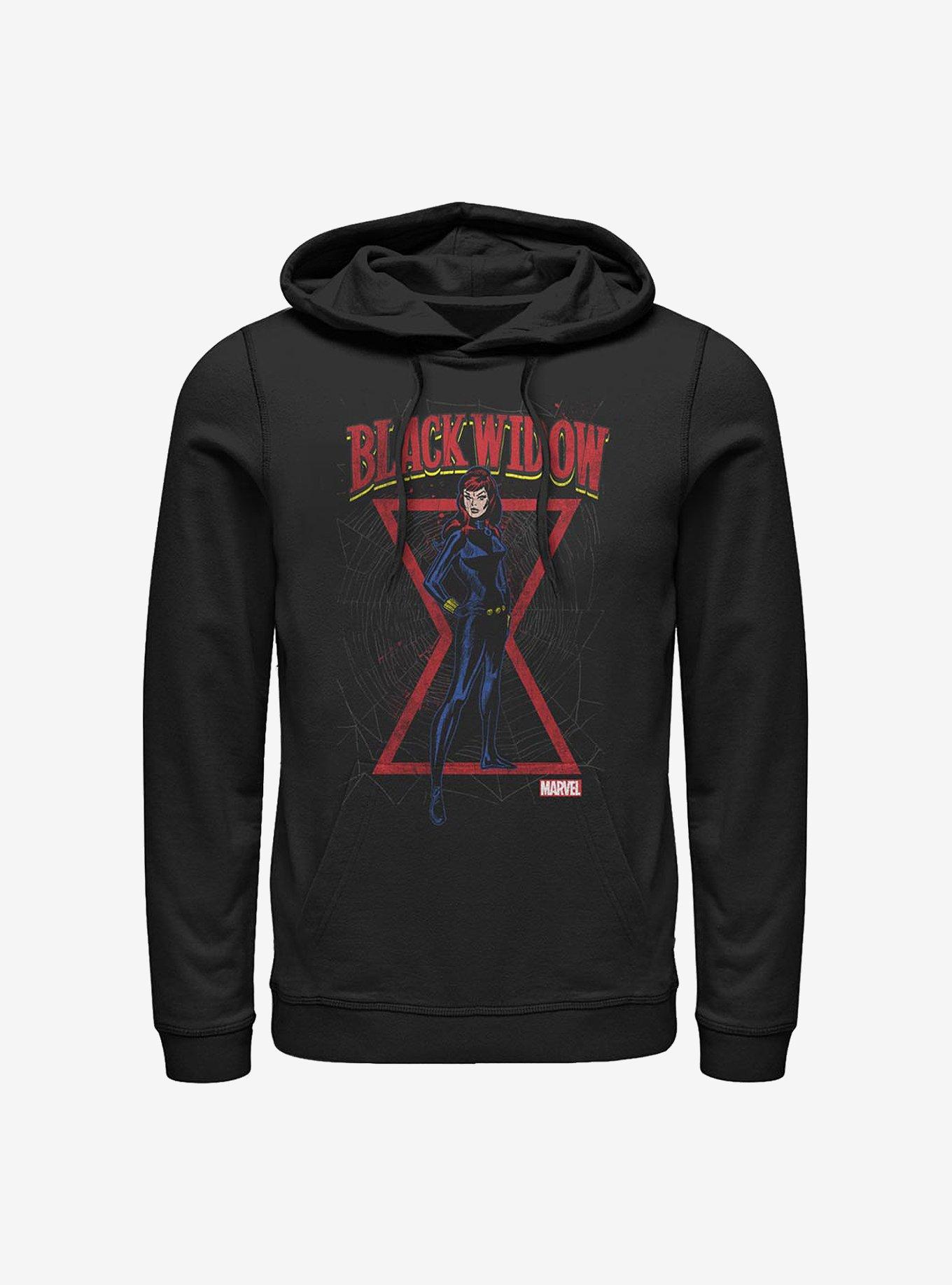 Marvel Black Widow Black Web Hoodie, BLACK, hi-res