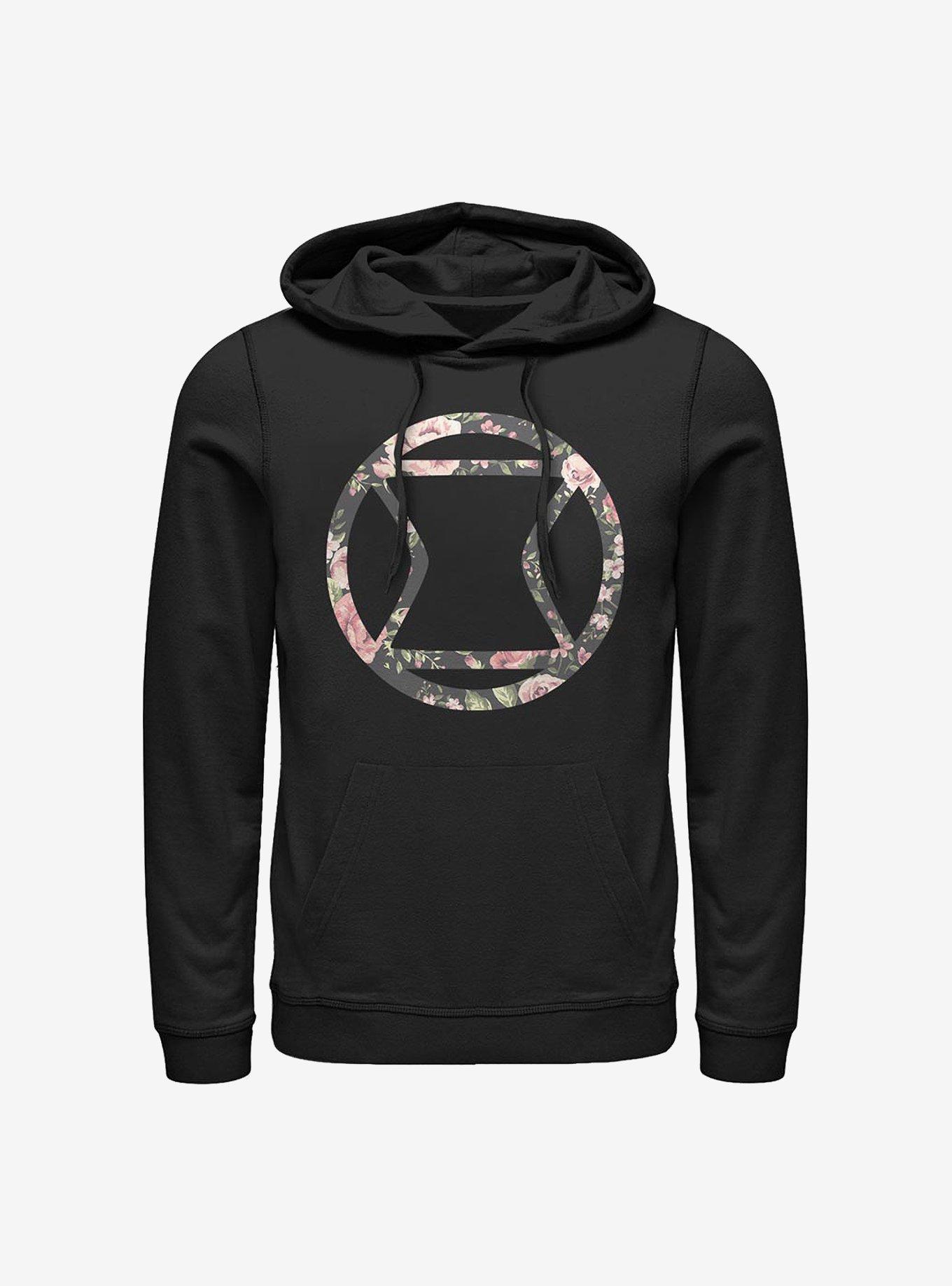 Marvel Black Widow Icon Rose Hoodie, BLACK, hi-res