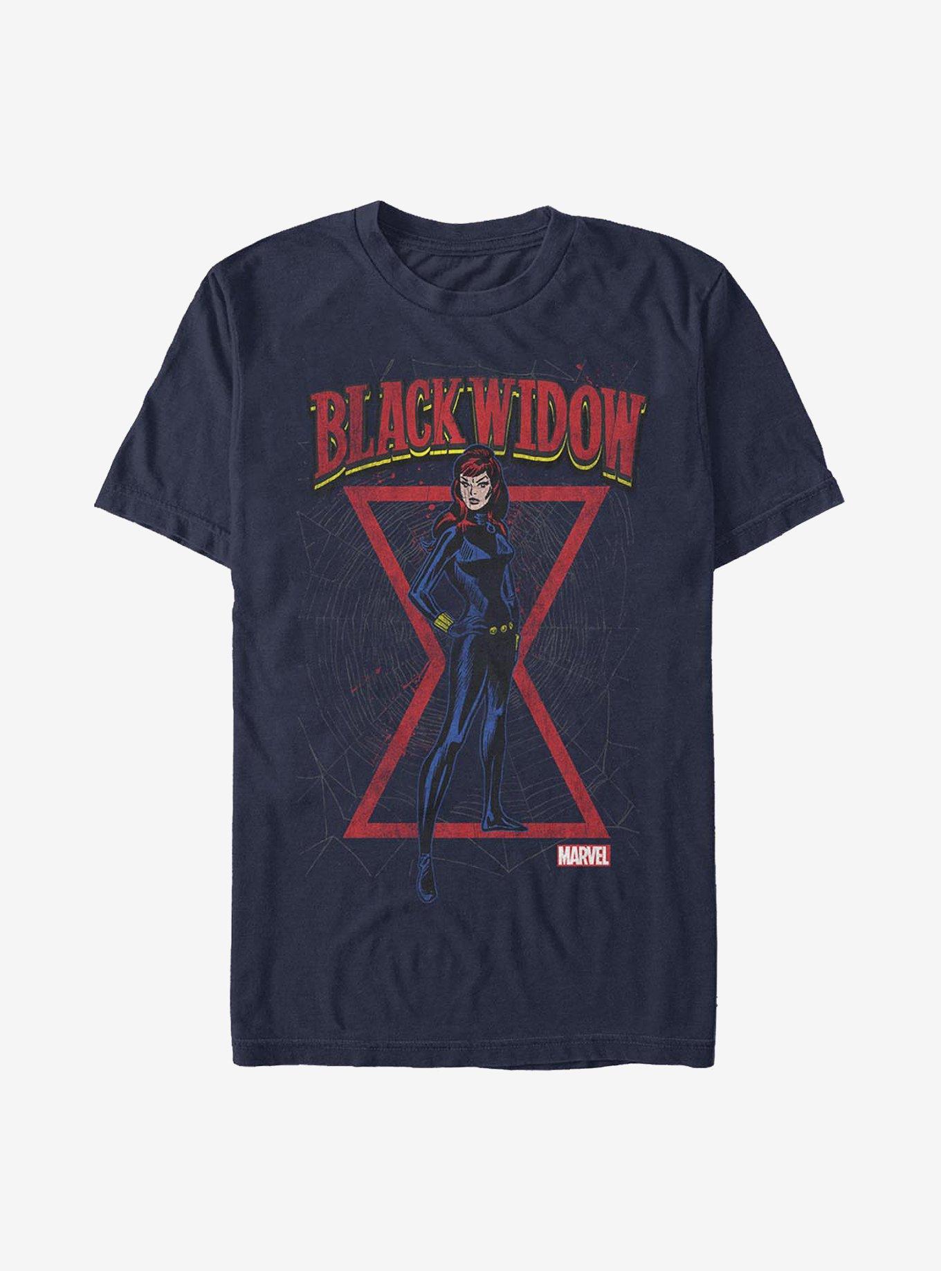 Marvel Black Widow Black Web T-Shirt, NAVY, hi-res