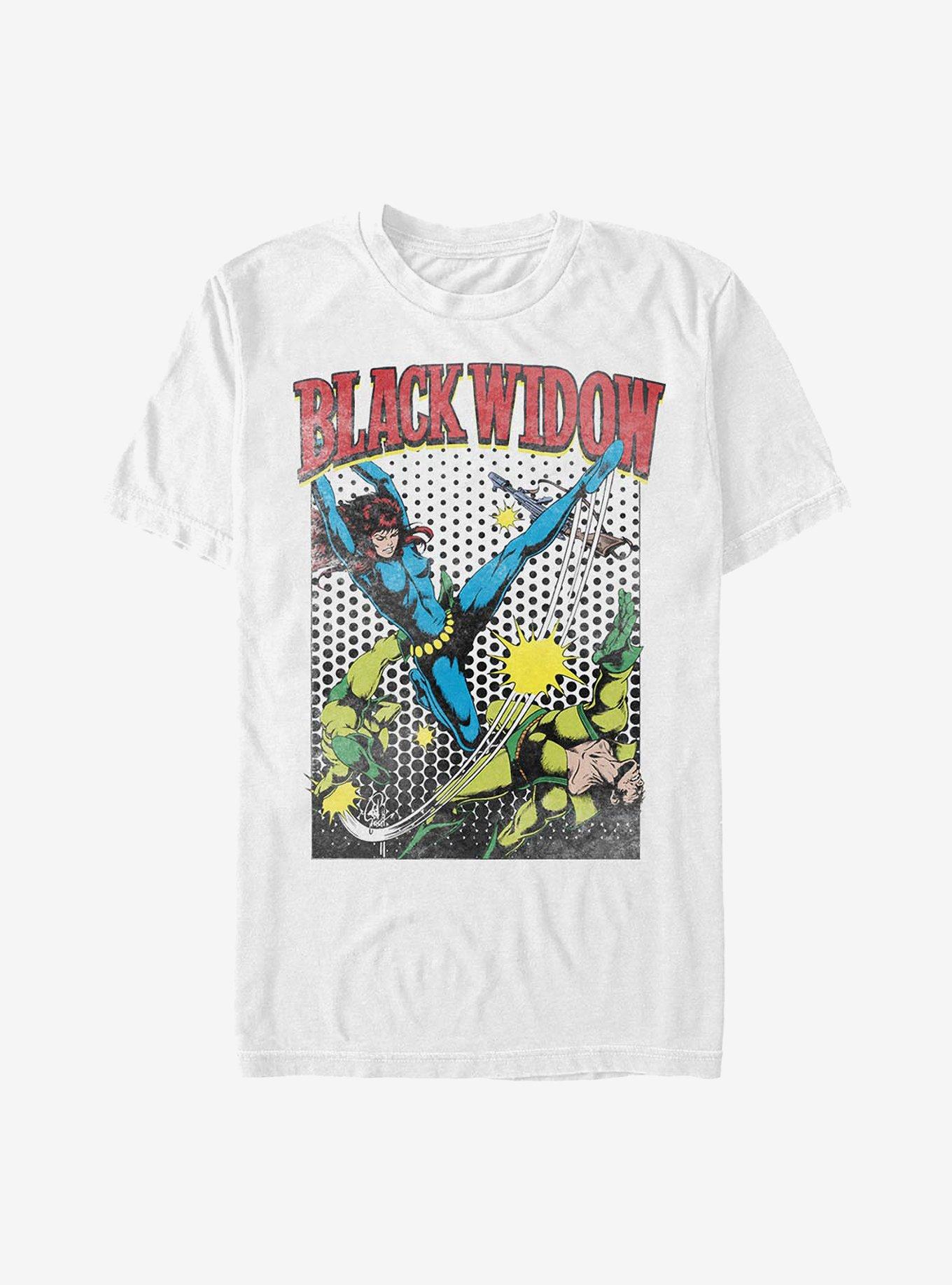 Marvel Black Widow Kick That Gun T-Shirt, WHITE, hi-res