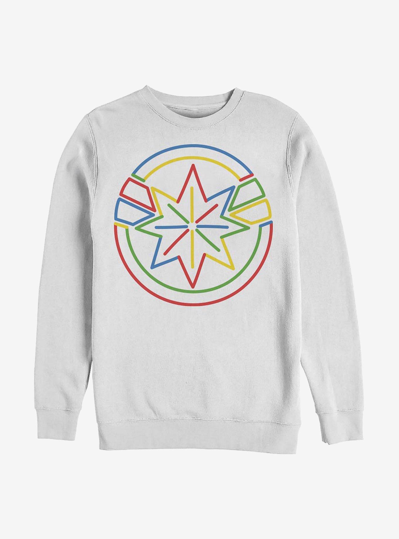 Marvel Captain Colorful Crew Sweatshirt