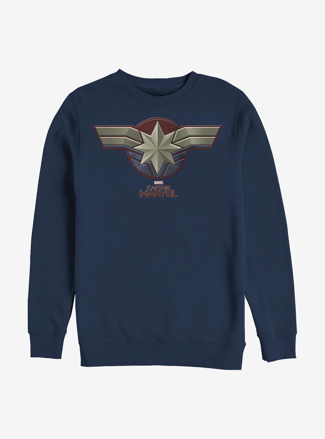 Marvel Captain Costume Logo Crew Sweatshirt