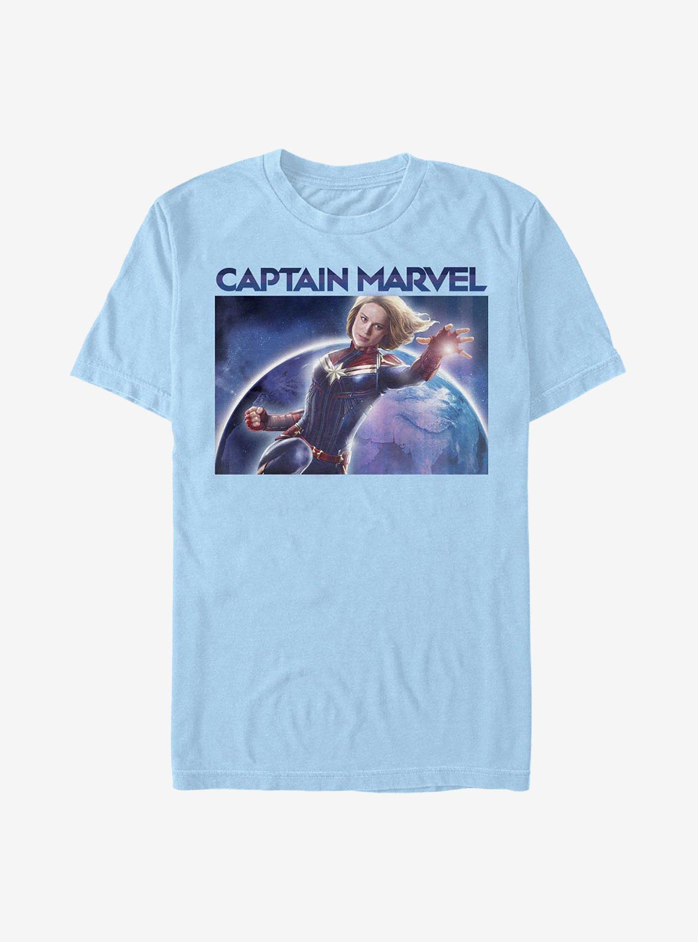 Marvel Captain Marvel Photo T-Shirt, LT BLUE, hi-res