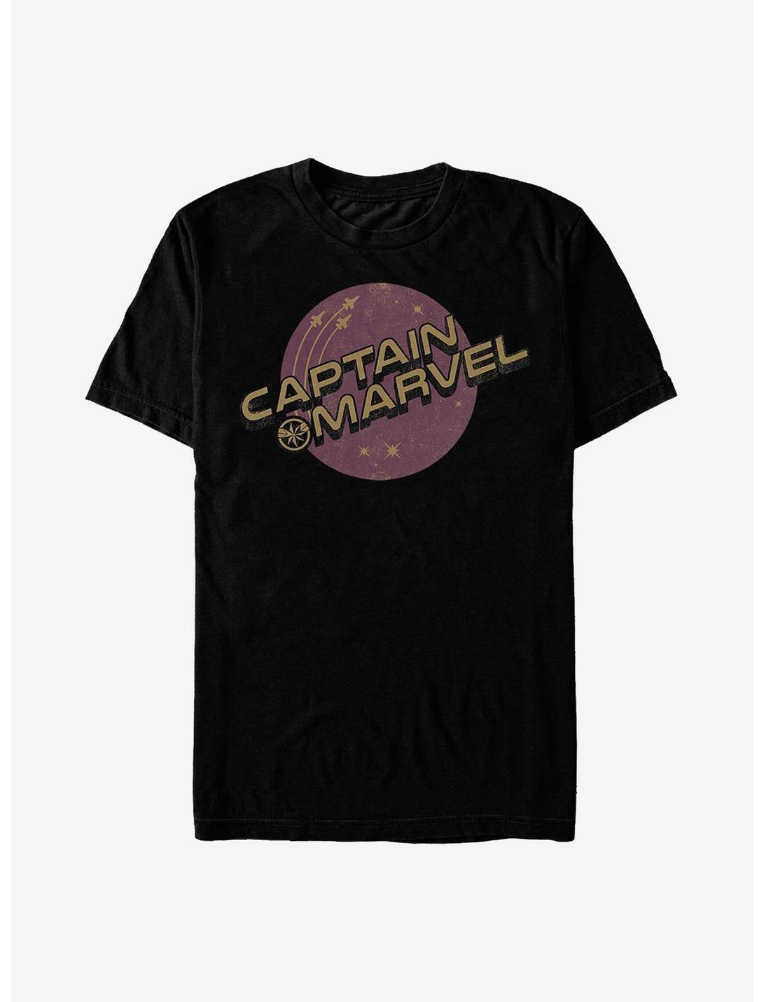 Marvel Captain Marvel Planets T-Shirt, BLACK, hi-res